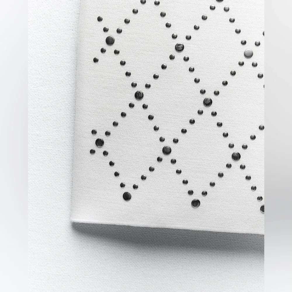 Zara White Bodycon Mini Dress with Black Pattern - Picture 7 of 11